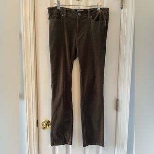 J. Jill Velour Dark Green Bootcut Pants